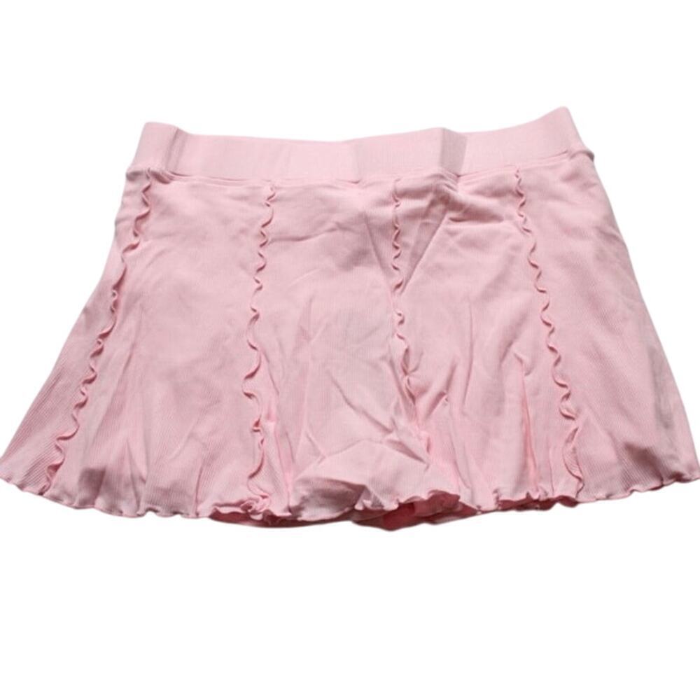 NWT Halara Womens Ribbed High Waist Contrast Trim Skirt Pink Large - Picture 4 of 4